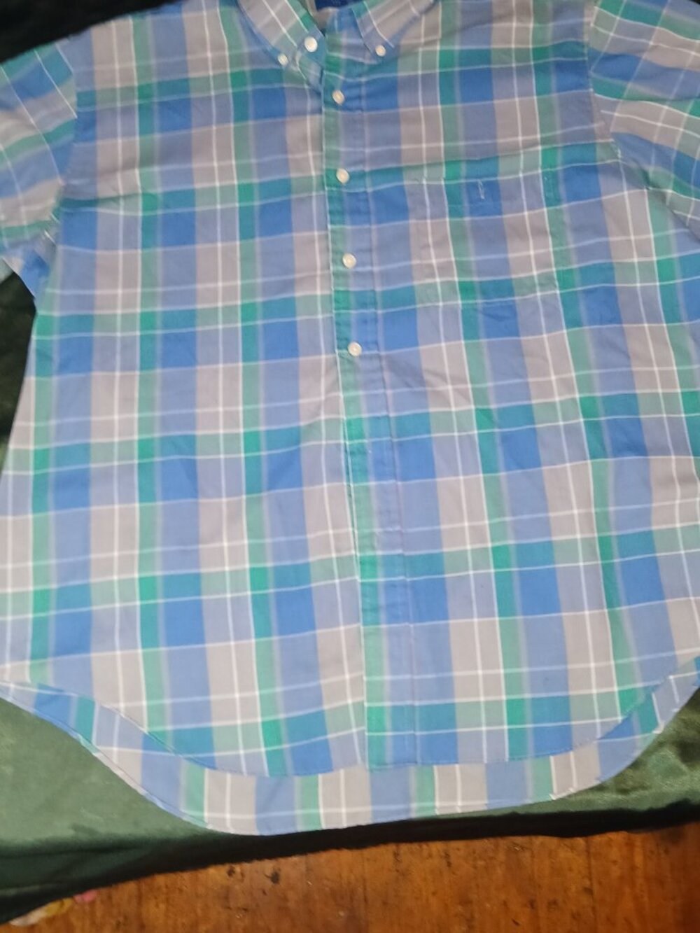 Towncraft Men's Plaid Short Sleeve Button-Down Shirt – XL